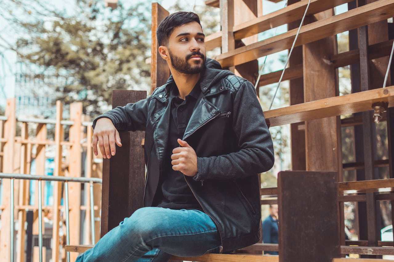 barbe homme très bien taillée